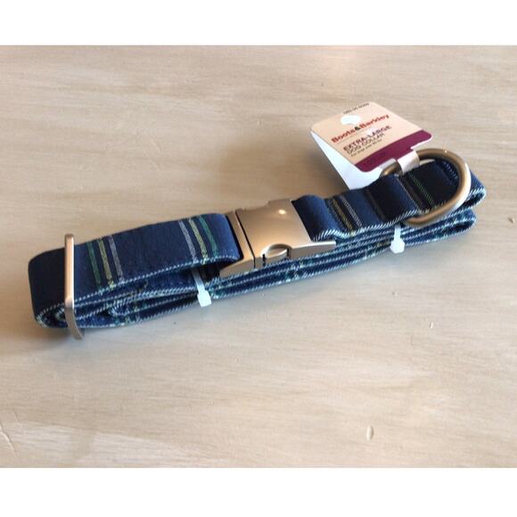 Boots & Barkley Other - NEW Boots & Barkley XL DOG COLLAR Navy Blue Stripe 1"x 20-30" Fits Large Dogs